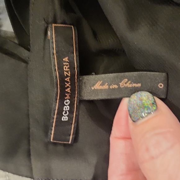 BCBGMaxAzria Black Layered Mini Dress Size 0, New Without Tags! - Picture 5 of 8